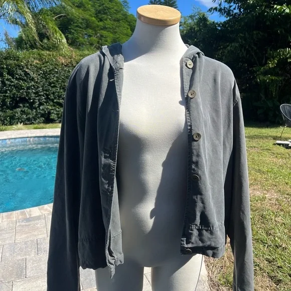 Madison Studio army green/ charcoal Hooded Jacket - Picture 2 of 12